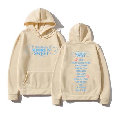 Sabrina Carpenter Short 'N Sweet Tour 2024 Hoodie Unisex Unisex Fashion Hip Hop Pullovers Sweatshirts Winter Casual Fleece Hoodies