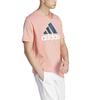 Adidas T Shirts Men's Pink Crew Neck Moderate Straight Fit IJ8577