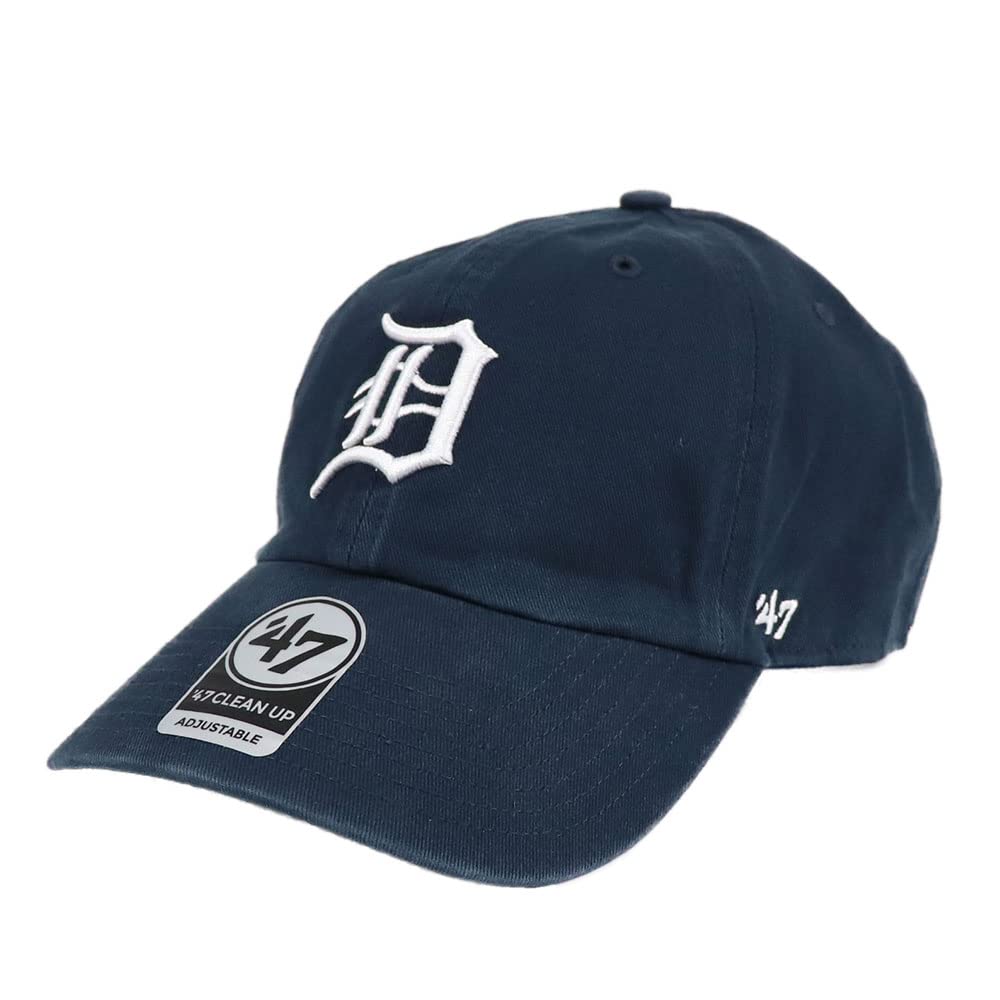 47 Brand 47 Cleanup Низкая кепка MLB Высшая лига бейсбола Шляпа Детройт Тайгерс Темно-синий Свободный размер