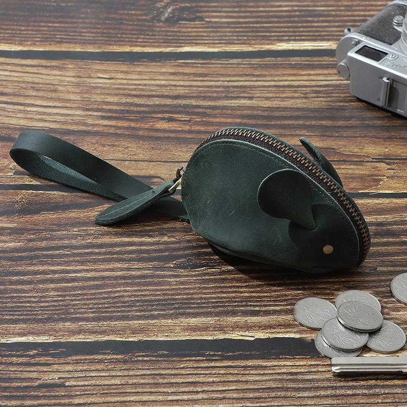 Кошелек для монет из натуральной кожи, мультяшный чехол для ключей, многофункциональная ручная сумка для хранения, маленький кошелек