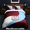 West Ham United Football Design Bed Bedding Set 1 Duvet Cover + 2 Pillowcases Soft Breathable Household Bed Linens