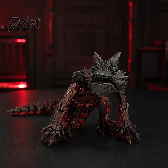 Модная игрушка для коллекционеров 3D-печатный дракон с подвижными суставами, Реалистичное механическое украшение из ПЛА с шарнирами, Креативная настольная статуэтка для детей и подростков