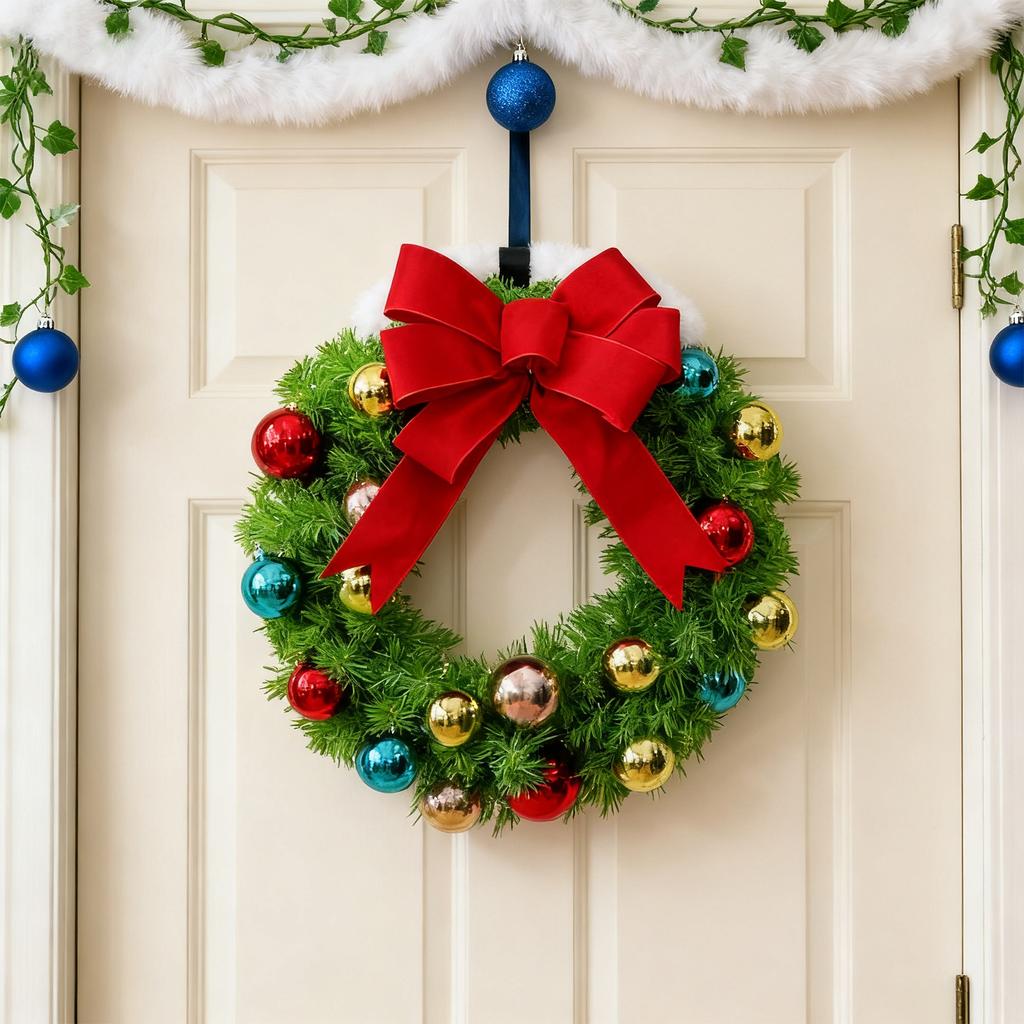 Christmas Wreath Artificial Flower Decoration Wreath Door Hanging Wall Hanging