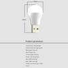 4 шт. USB-лампа для компьютера, мобильного телефона, зарядное устройство USB, маленькие книжные лампы, светодиодная лампа для защиты глаз, небольшой круглый светильник, ночник