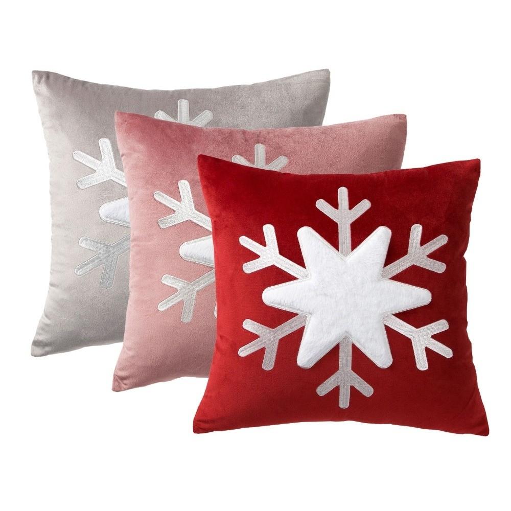 Christmas-themed Snowflake Cushion Pillowslip Unfilled Xmas Sofa Pillowcase  Christmas