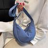 Nylon Cloth Dumpling Bag Blue Casual Messenger Bag 439797/447918/435044 Youjia Small Cloth Bag Tide