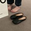 Удобные и повседневные тапочки-мюли с плоской подошвой, женская уличная обувь, туфли-мюли, весна-лето 2025, новые женские крутые тапочки с одним ремешком