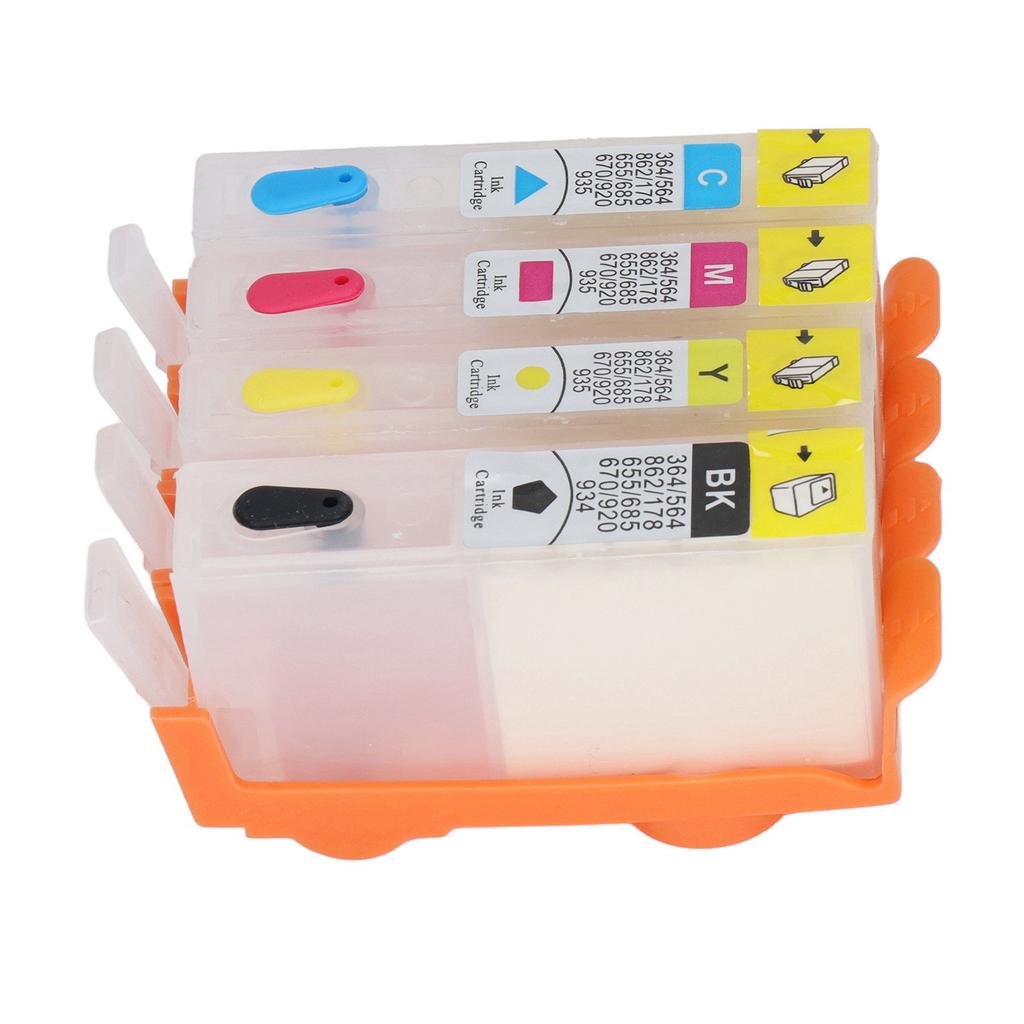 4 Pcs Ink Cartridge Black Blue Magenta Yellow Permanent Chip Replacement Refill Ink Cartridge for HP Officejet 903