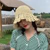 Соломенная шляпа-ведро, женская пляжная шляпа с большими полями, детская, с оборками, складная, модная, маленькая, свежая
