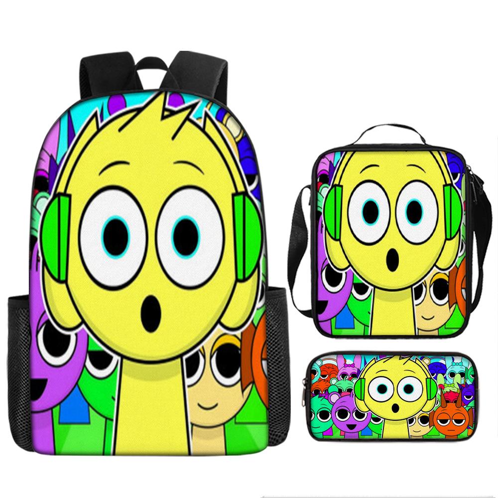 Рюкзак Sprunki Rhythm Box для начальной школы, третий и четвертый классы, легкий студенческий школьный рюкзак