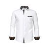 Men's Long Sleeve Business Shirt Standing Collar Casual Striped Long Sleeve Shirt Plus Size Tops
