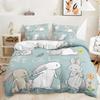 Cartoon Rabbit Bedding Sets Easter Bunny Bed Cover Comforter Duvet Cover Pillow Case 2-3 Pieces Sets Bedroom Decoration