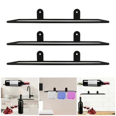 Металлическая стойка для винных бутылок Настенная винная стойка Барная винная полка Компактная винная