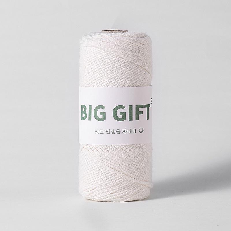 BIGGIFT Ручная работа Круглая полая хлопковая пряжа - 150 г Средней толщины Пряжа для вязания крючком Сумки