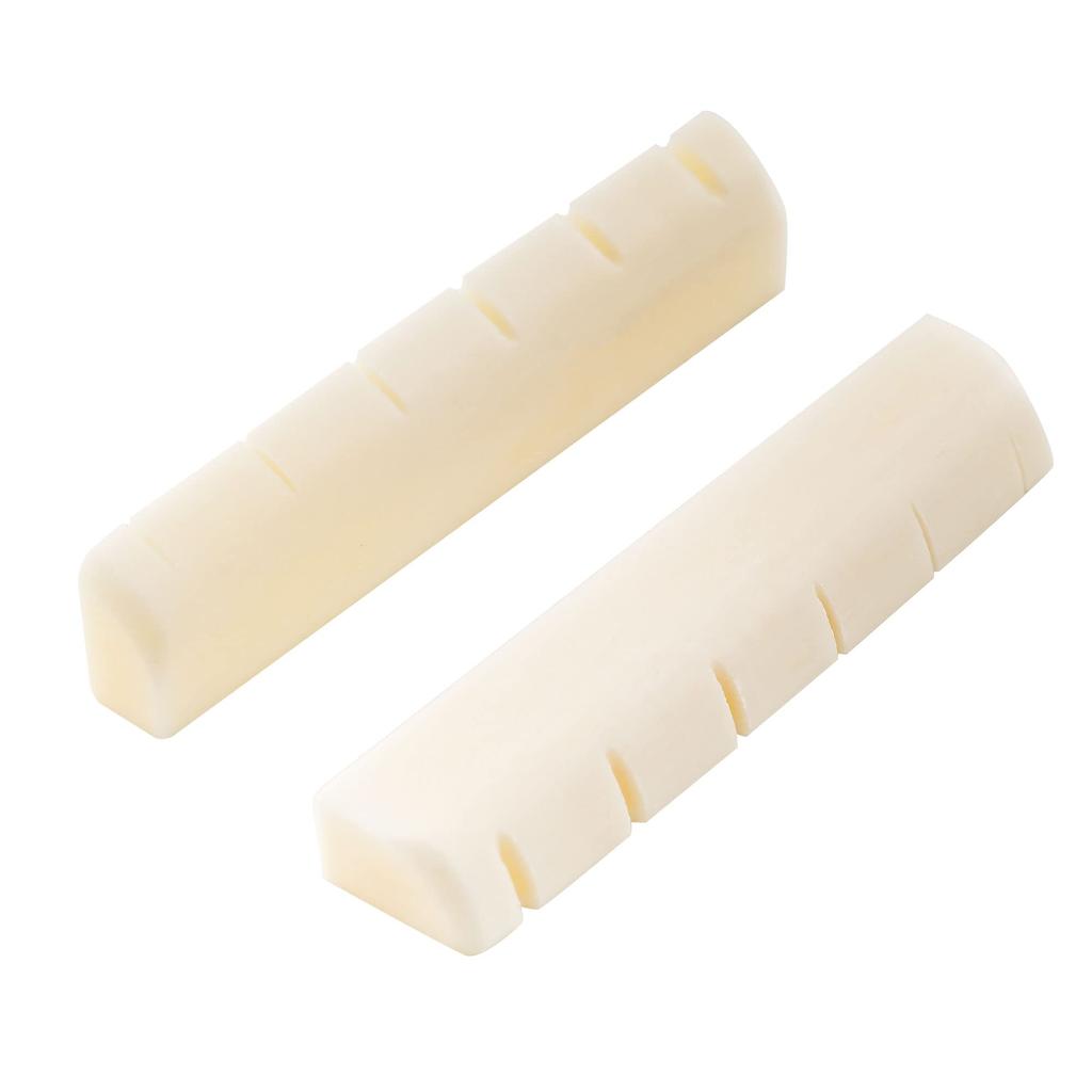 Musiclily Pro 44mm String Groove Beef Bone Nut Bone Nut G Type LP for Les Paul Electric Guitar 44.07x4.98x9.30mm