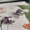 Серебряные серьги с александритом 11.793ct, фианитами (2187585)