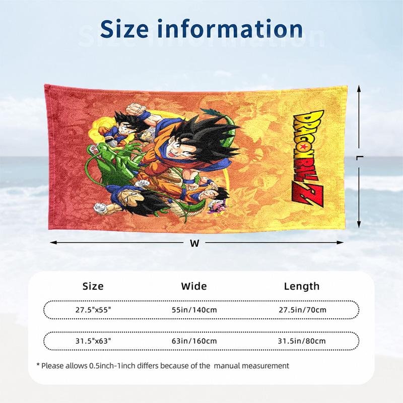 Dragon Ball Microfiber Beach Towel Quick Dry Sand Free Lightweight Beach Towels for Travel Swimming Camping