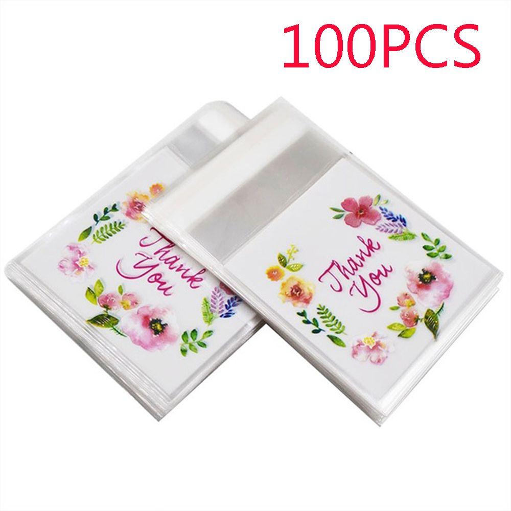Wedding Flower Baking Thank you Biscuit Packaging Bag Candy Pockets Wrapping Supplies Cookie Bags