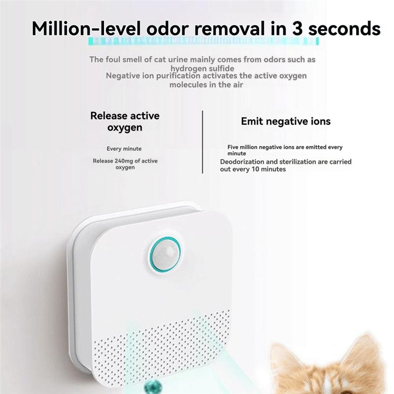 Перезаряжаемый Устранитель Запаха Умный Беспроводной Устранитель Запаха Животных Дезодорант для Лотока Собаки Кошки