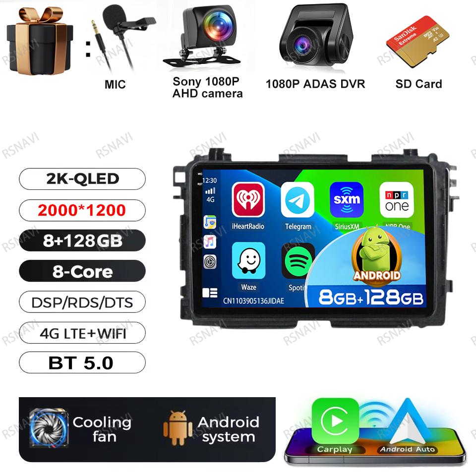 Android 16 Video Player For Honda Vezel HR V HRV XRV 2015 2016 2017 2018 2019 2020 Car Radio Multimedia Carplay Navigation BT