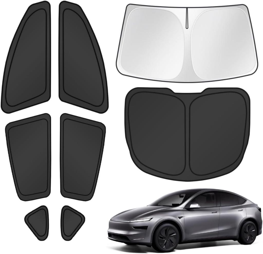 Для Tesla Model Y Juniper 2020-2026 Солнцезащитный козырек на лобовое стекло Чехол-солнцезащита на боковые и задние окна Защитный козырек Защита от посторонних глаз