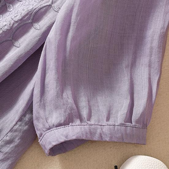 Женский летний топ с цветочной вышивкой, винтажная летняя блузка с круглым вырезом и половиной рукавов, тонкая Свободная летняя блузка в этническом стиле для свиданий, женская одежда