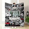 Lady Gaga Album Collage Aesthetic Warm blanket - Flannel blanket for bedroom, living room, sofa, and nap.
