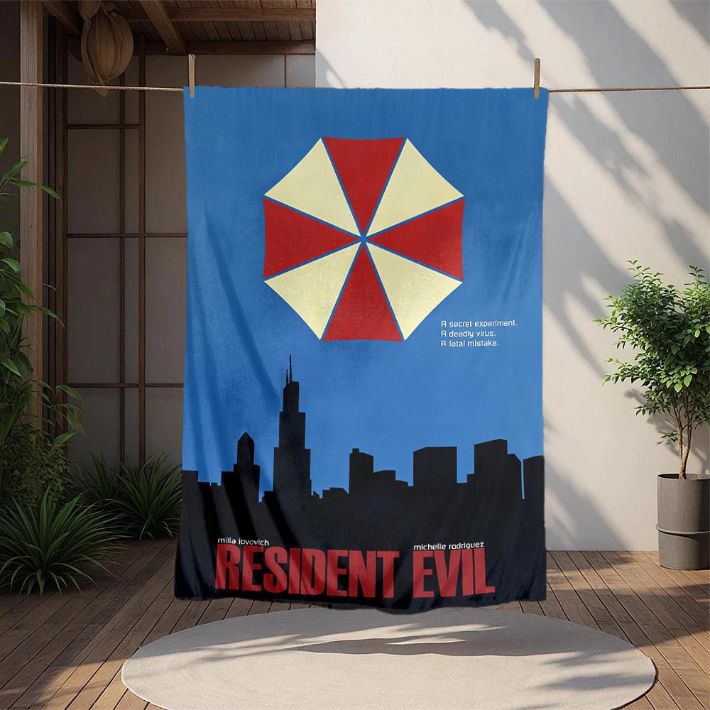 1 шт. Фланелевое одеяло с цифровой печатью Resident Evil, Супермягкое плюшевое покрывало для кровати, Одеяло для дивана, кровати, офиса, 70175