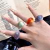 Candy Color Transparent Resin Ring Charm Irregular Ring Unique Acrylic Geometric Ring  Gift