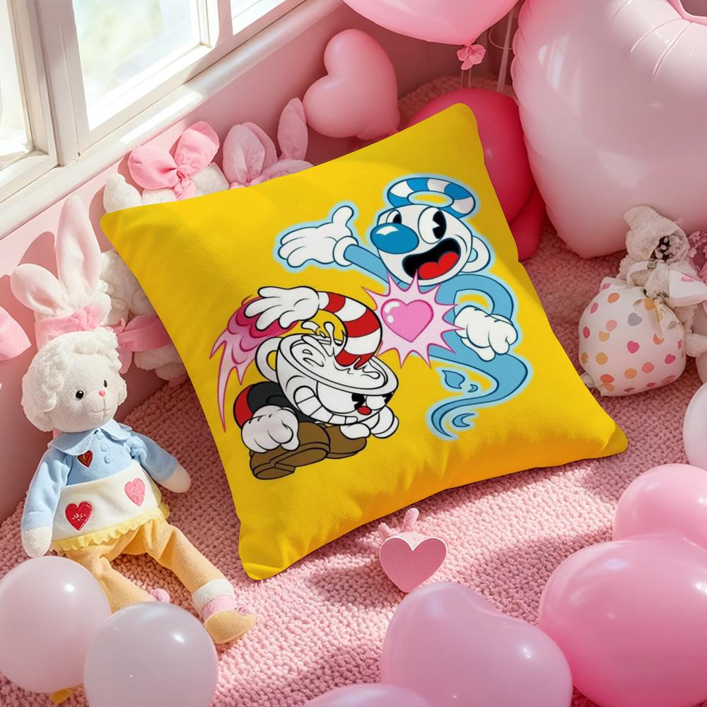 Милый игровой C-Cuphead Классический чехол на подушку с принтом Наволочка для гостиной Диванная наволочка и Декор спальни