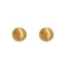 Women Fashion Simple Metal Brushed Round Stud Earrings