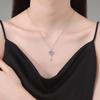 GRA Certified Moissanite S925 Sterling Silver Lucky Necklace Pendant for Women D Color 1ct Key-shaped Moissanite Necklace.