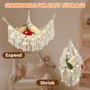 Triangle Toy Net Large Toy Hammock Mesh Portable Plush Toy Hammock Space Saving Corner Hanging Toy Hammock for Doll Nursery Room