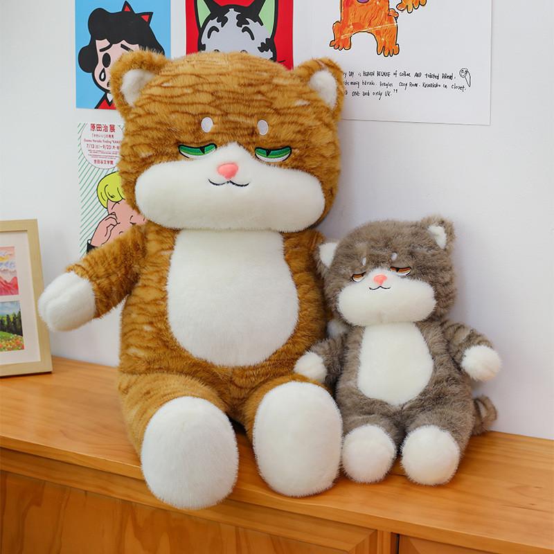Плюшевый Кот Полосатый Игрушка Большой Милый Мультяшный Девочки Дети Подарок на День Рождения Праздник