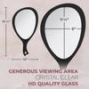 Salon Profional Extra Large Hand Mirror with Handle 10 W X 19 L MultiPurpose Oval Handheld Mirror with New DistortionFree Refle
