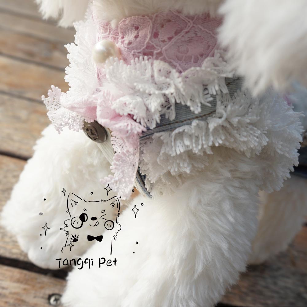 Tangqi Классическое Модное Джинсовое Платье-Сарафан с Градиентом для Кошек и Собак