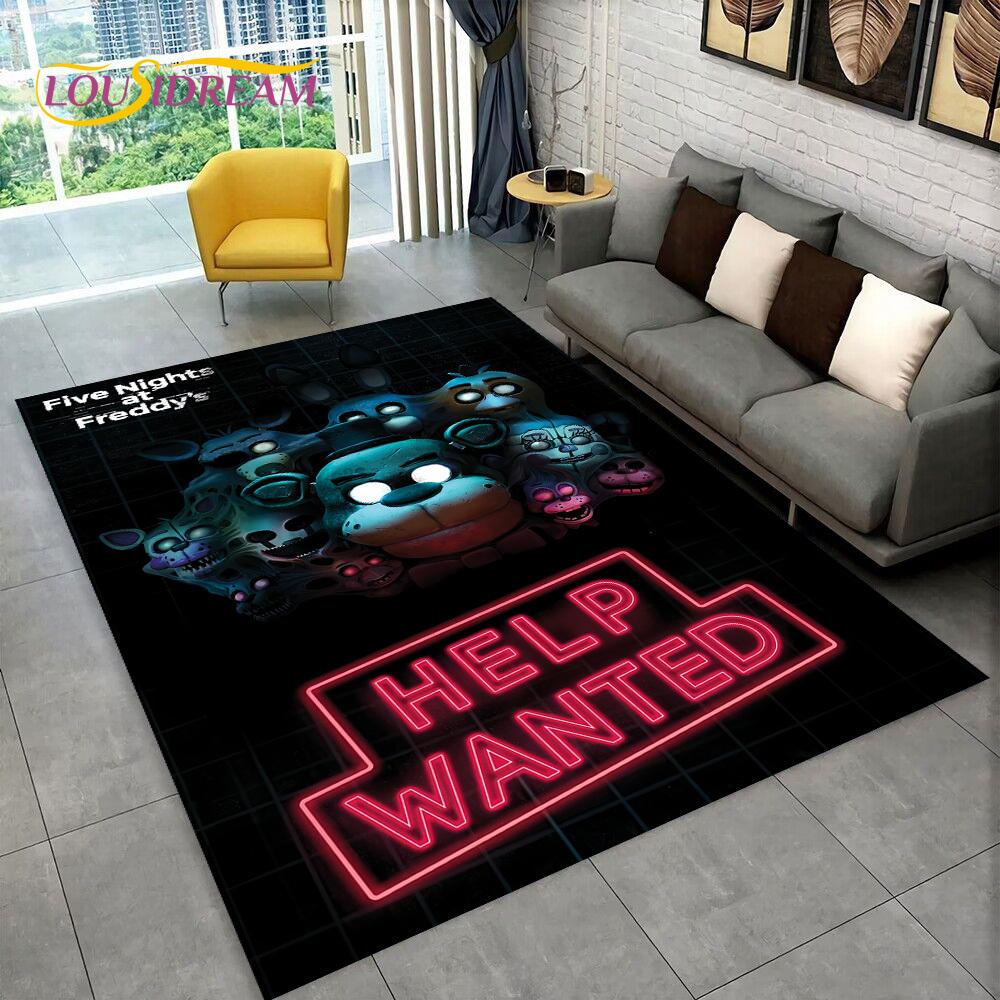 Ковер Хоррор Игра FNAF Фильм Фредди Бонни для Дома Гостиной Спальни Дивана Прихожей Декор, Ковер для Игровой Зоны Детей Нескользящий Коврик