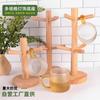 Kitchen Storage Rack, Solid Wood Cup Holder, Wooden Drain Rack, Six Claw Mug Holder, Storage Rack