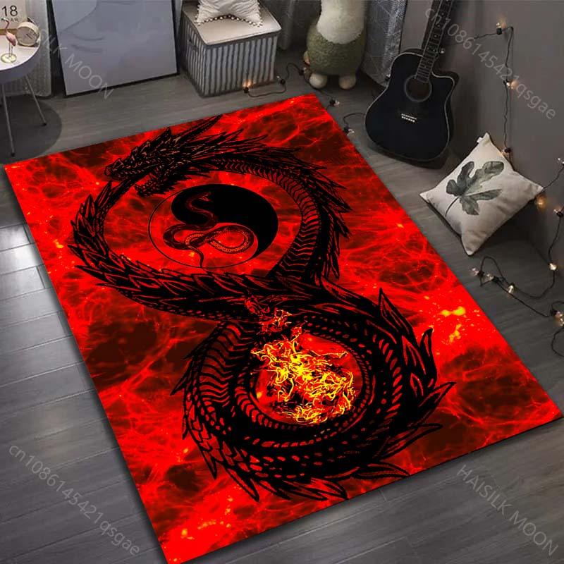 Multi-Size Eastern Dragon Pattern Carpet for Living Room Bedroom Sofa Home Decor Non-slip Floor Mat Large Size Luxury Gift