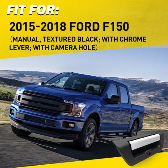 Rear Tailgate Handle&Bezel Door Handle W/Camera Hole For Ford 2015-2018 F-150