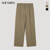 SHESMISS Pleated Straight Pants Swwslp11040