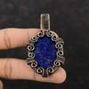 Подвеска из лазурита с драгоценным камнем, медная проволока, кулон ручной работы, новый кулон, ювелирные изделия из проволоки для подарка, кулон с камнем, медные украшения