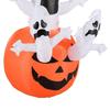 Halloween Inflatable Ghost on Pumpkin LED Blow Up Inflatables for Halloween Party Indoor Outdoor