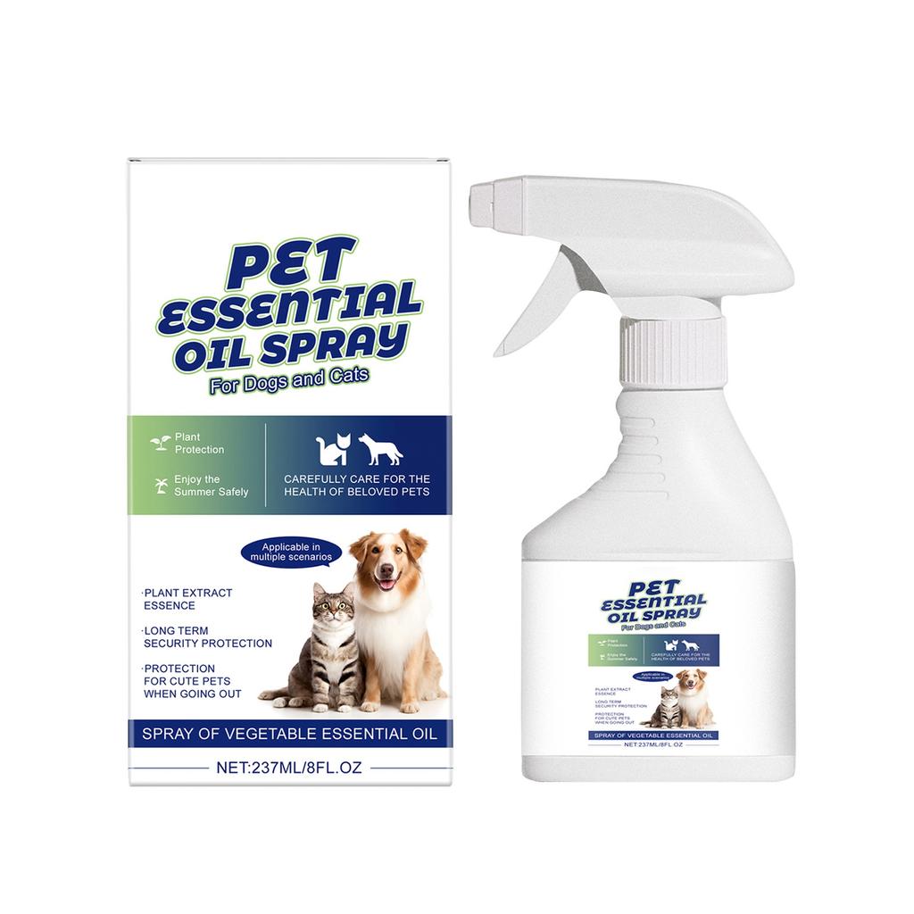 Травяной спрей от блох и сывороточное масло и спрей для ухода со свежим травяным ароматом, 237 мл