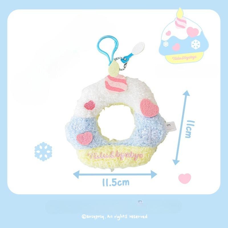RosyPosy soft furnishings, afternoon tea series plush doll pendant, creative DIY pearl velvet bag pendant