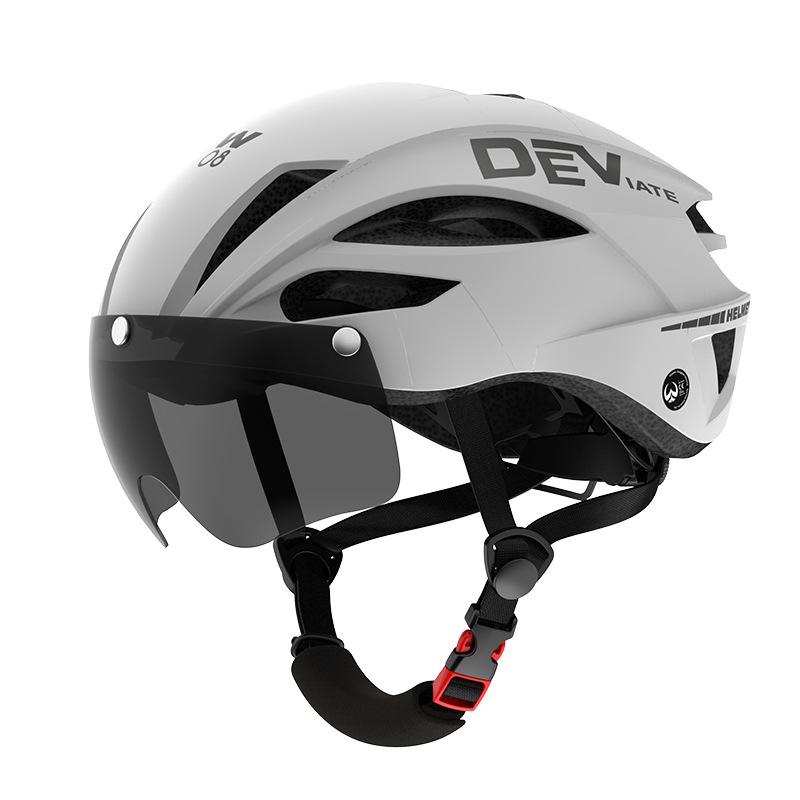 Матовый городской велосипедный шлем с магнитными очками