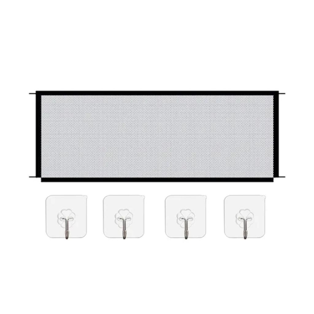 New Portable Folding Breathable Mesh Pet Barrier Fences for Dogs, Baby Safety Fence - Isolated Pet Separation Guard