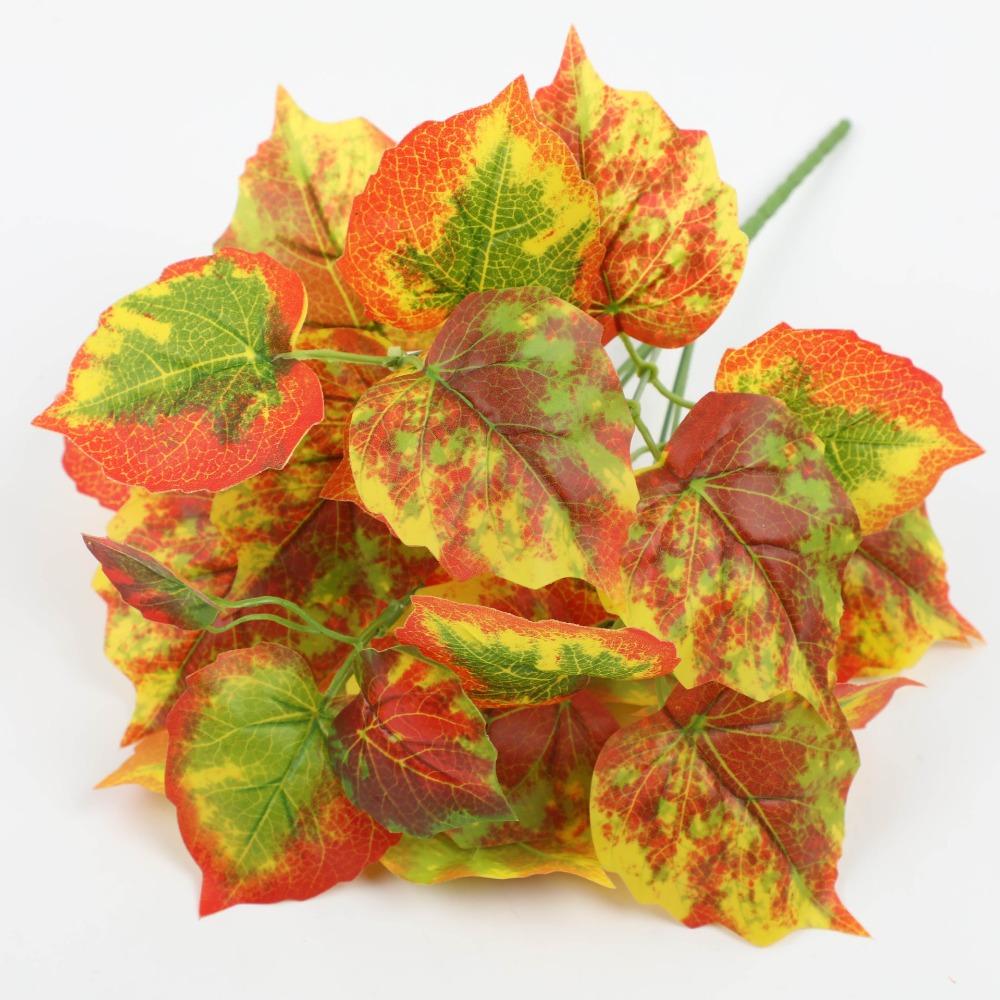 Perilla Leaf Green Potted Plants 7 Heads Fake Plant  Wedding Party Decor