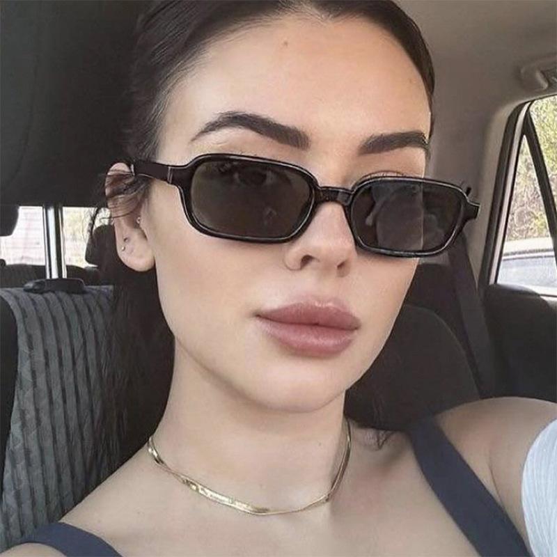 Сексуальные маленькие прямоугольные солнцезащитные очки Модные женские винтажные Дизайнерские солнцезащитные очки Мужские оттенки Женские очки UV400