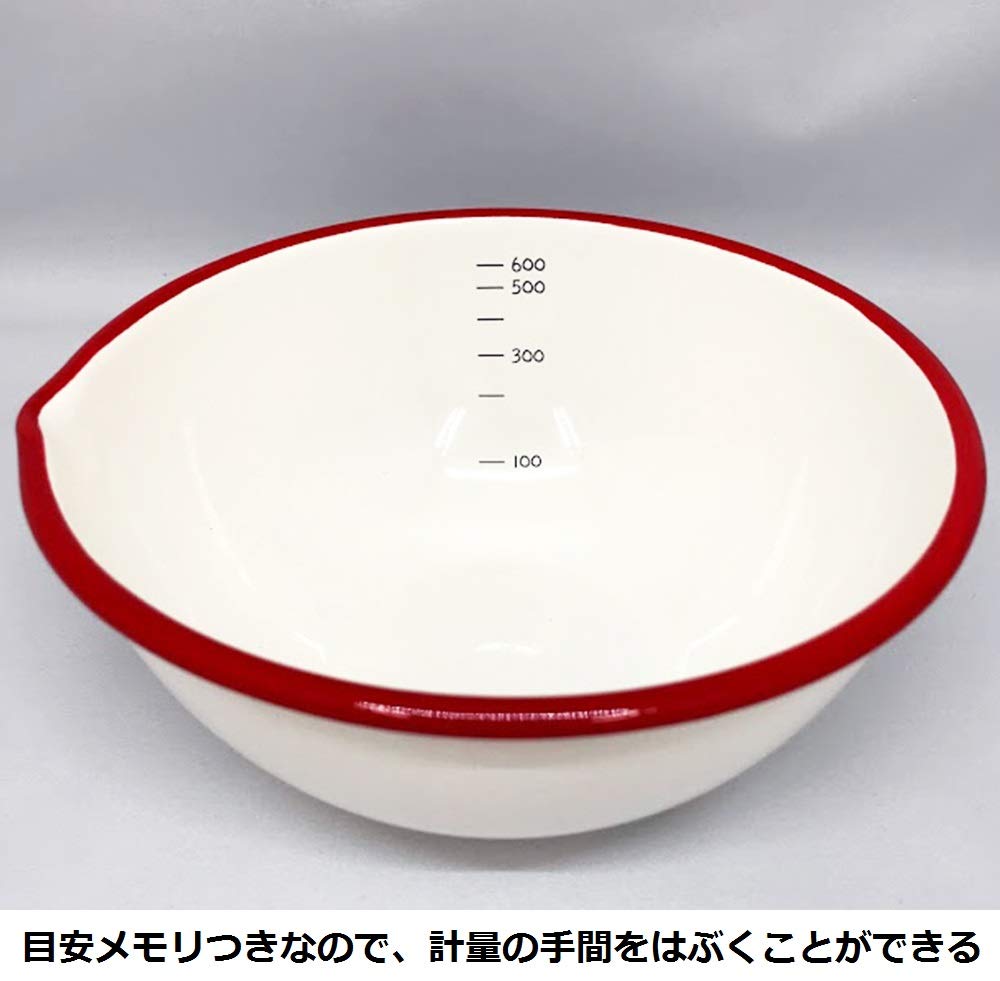 Миска Fuji Enamel W, 15 см, 0,5 л, Эмаль, Градуированная, Белая, BM-15B